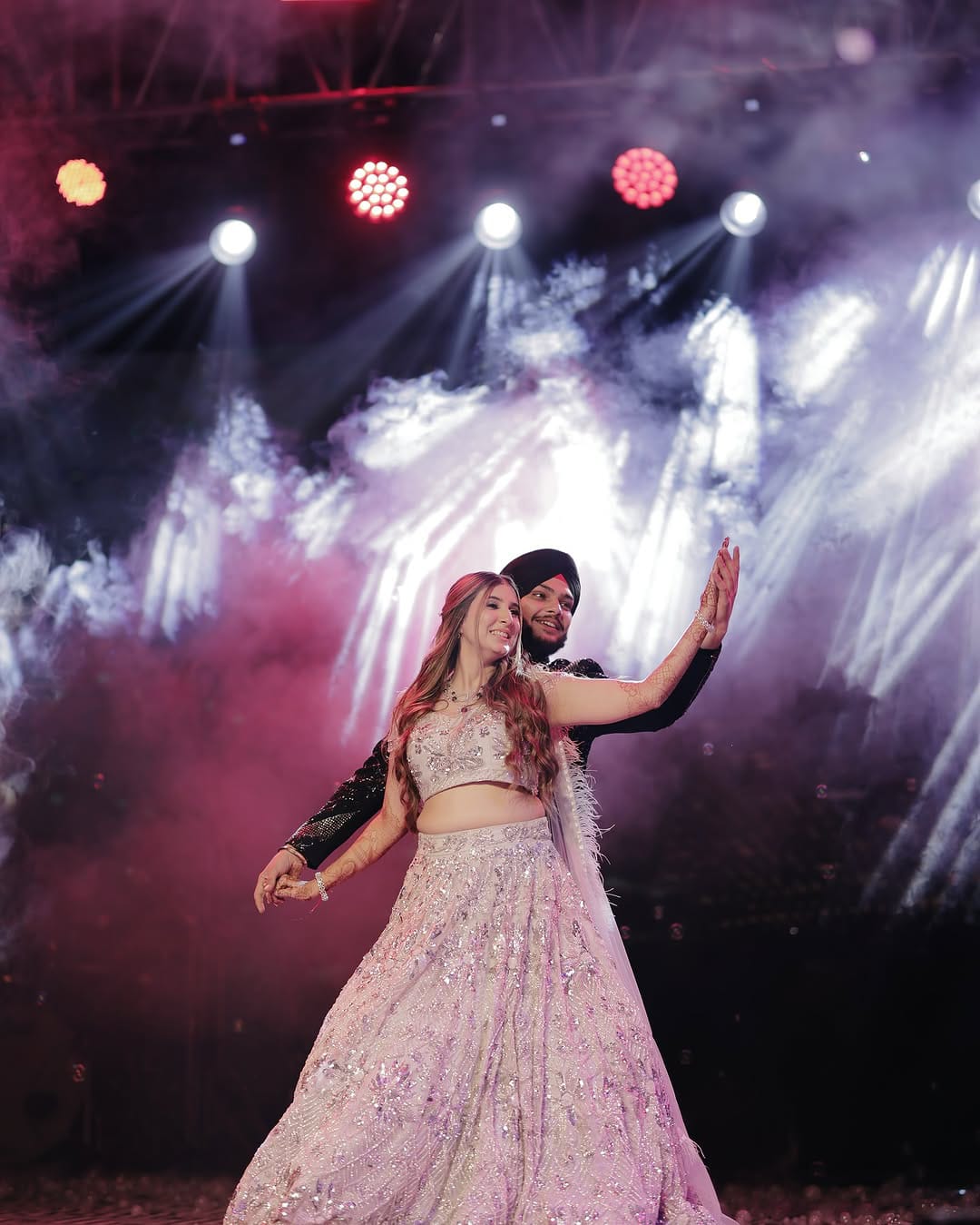 Arcing pyros during first dance