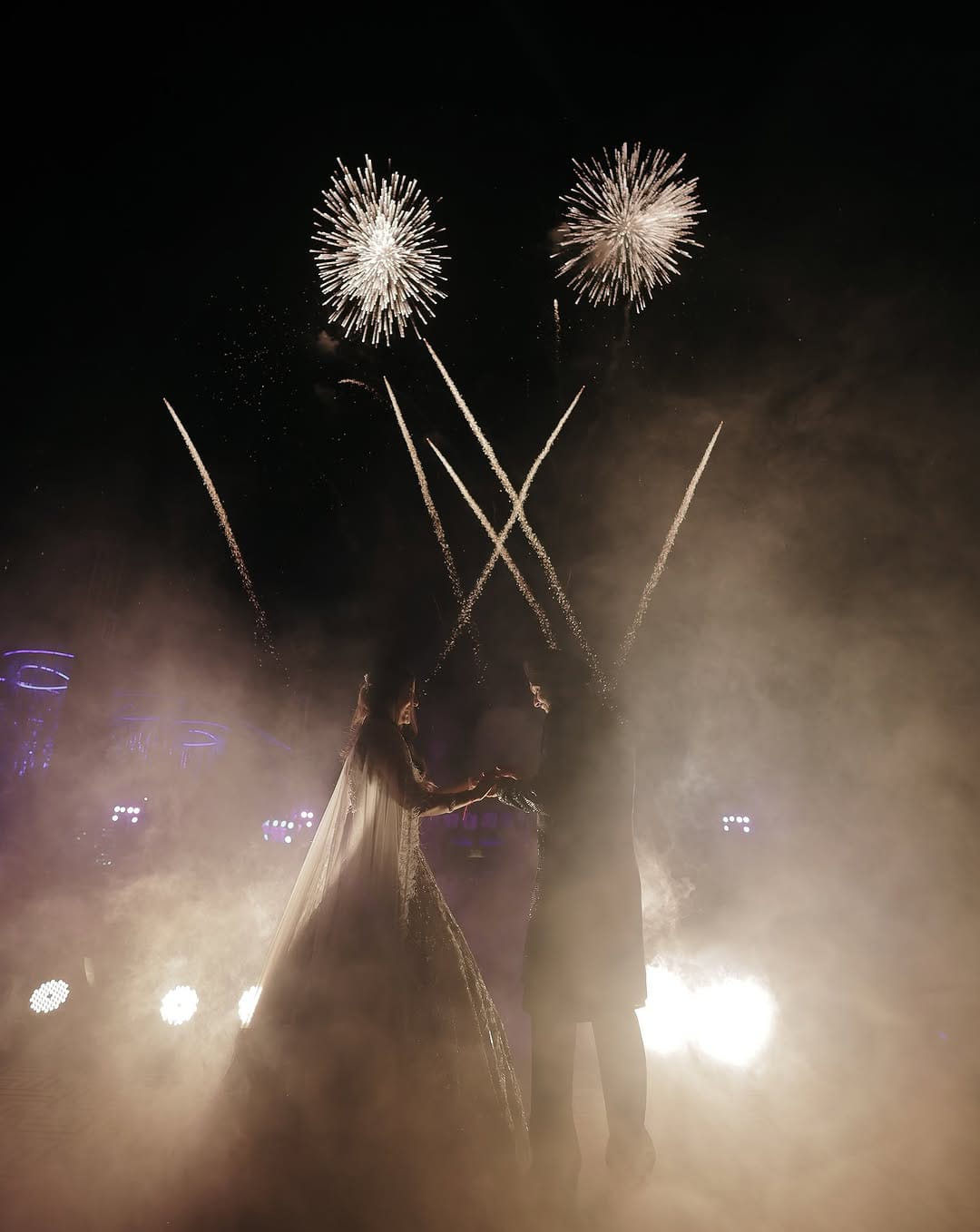 Grand exit with fireworks